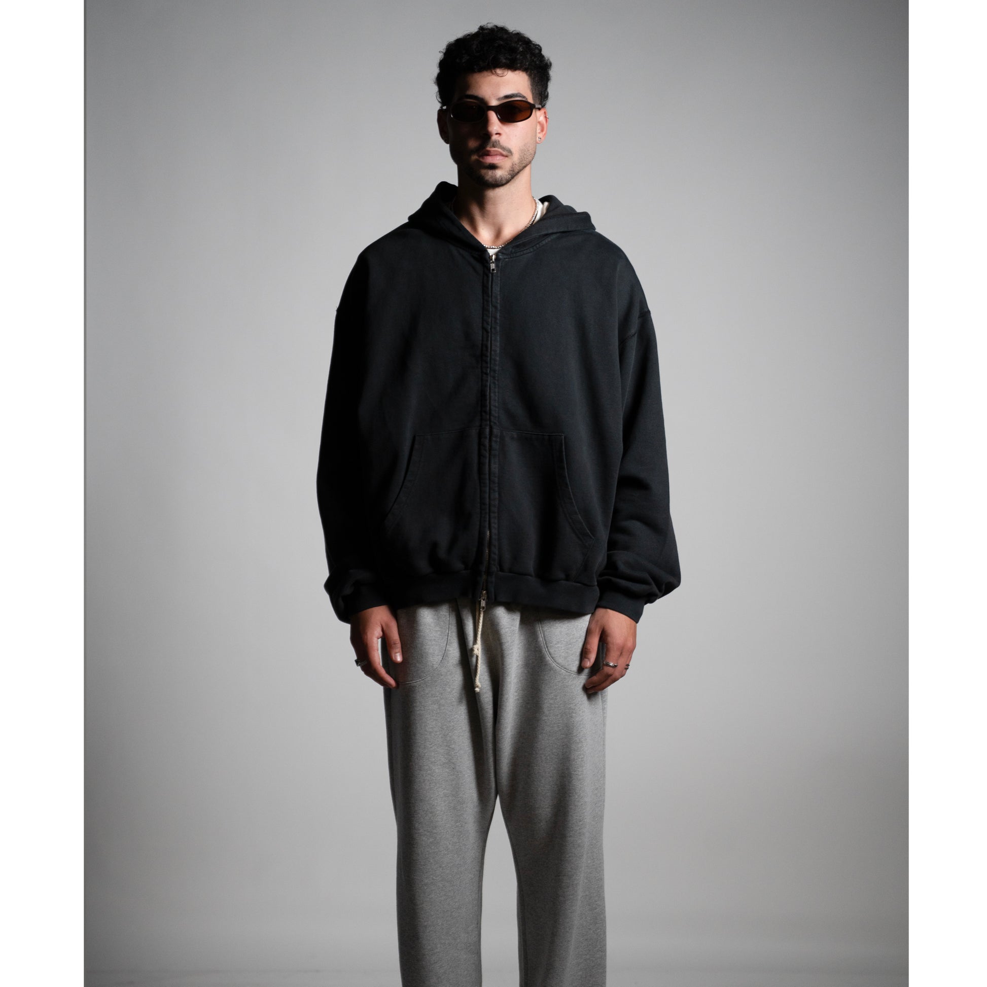 Vintage Black Oversized Hoodie