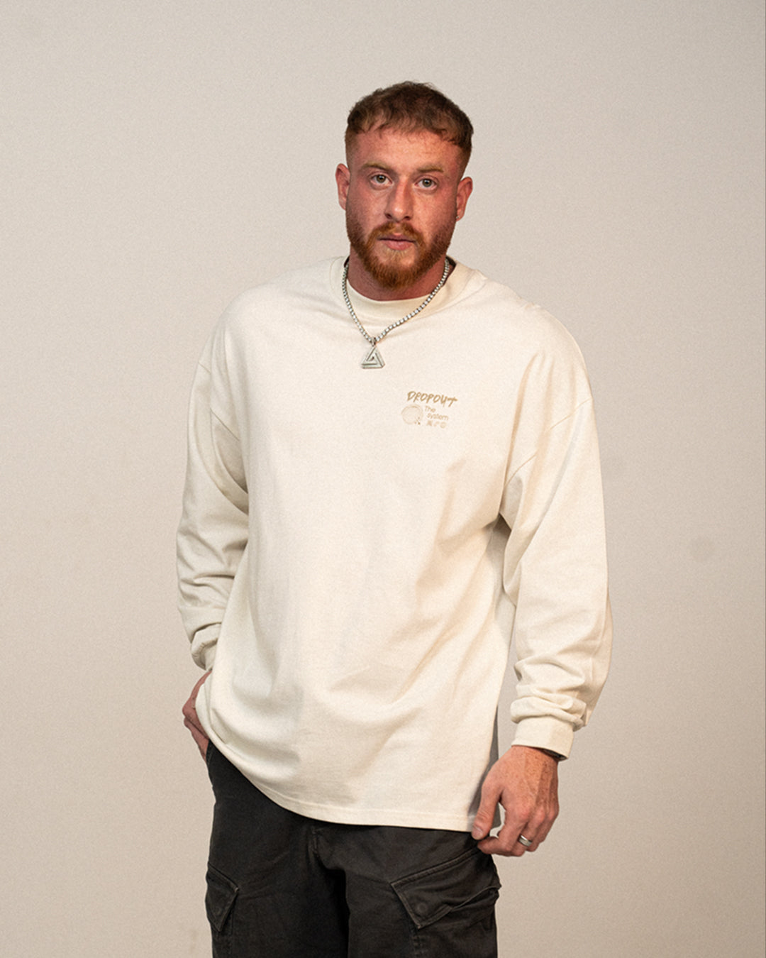 LONG SLEEVE VINTAGE WHITE - DROPOUT THE SYSTEM