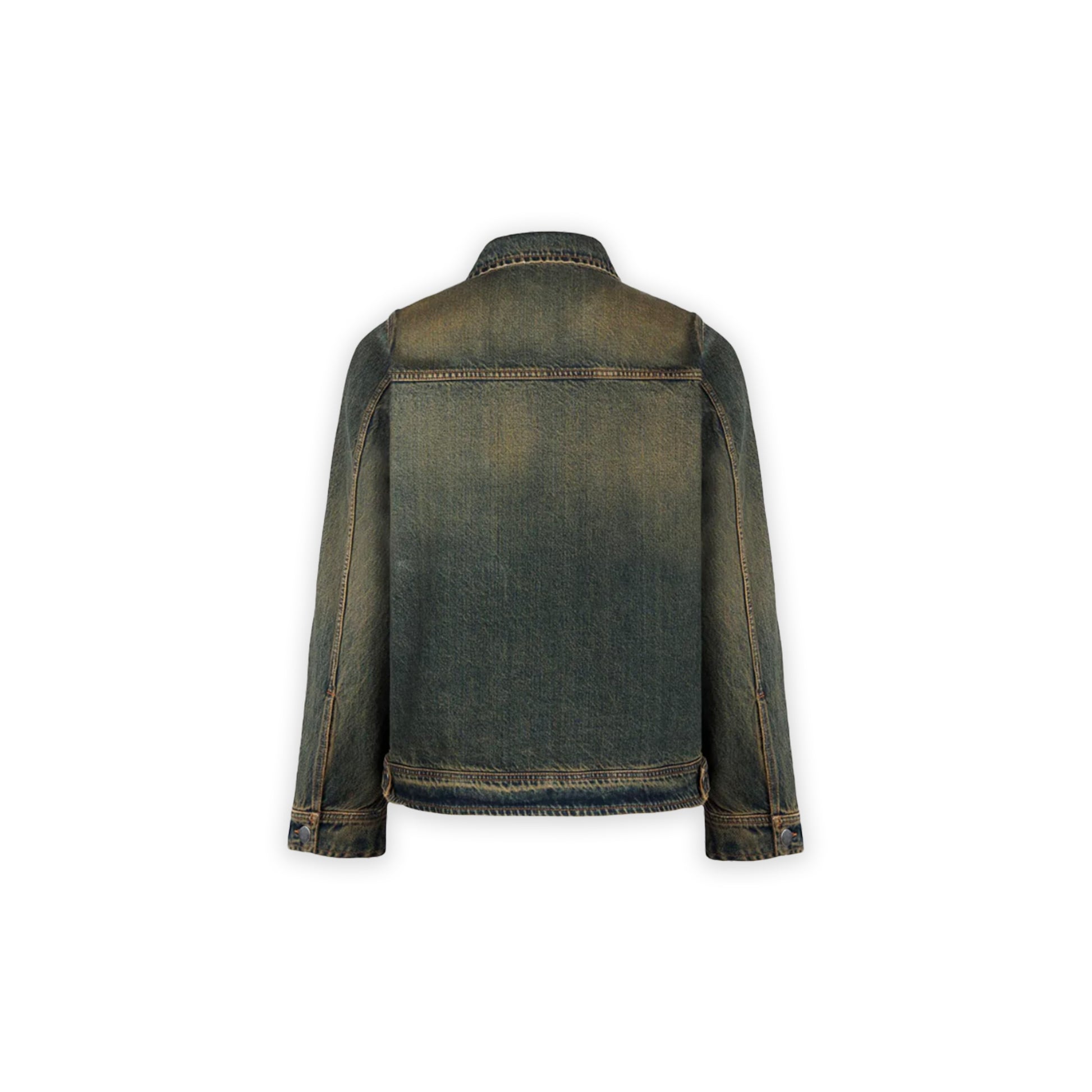 Faded Burn Storm Blue Boxy Denim Jacket