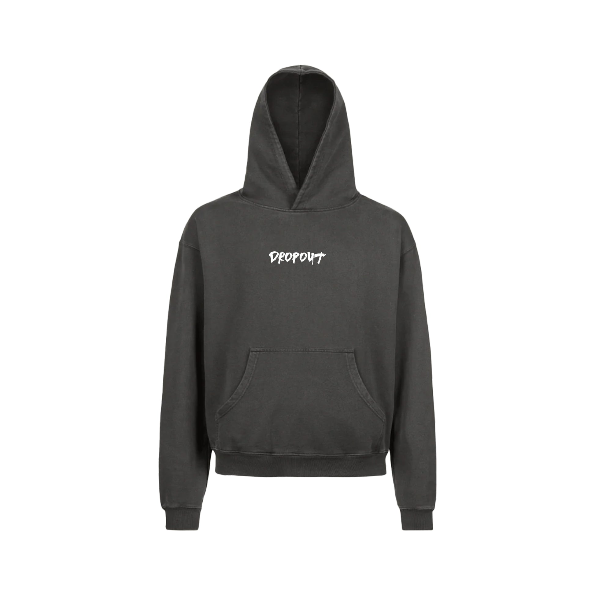 VINTGE BLACK FRENCH TERRY HOODIE DROPOUT LOGO