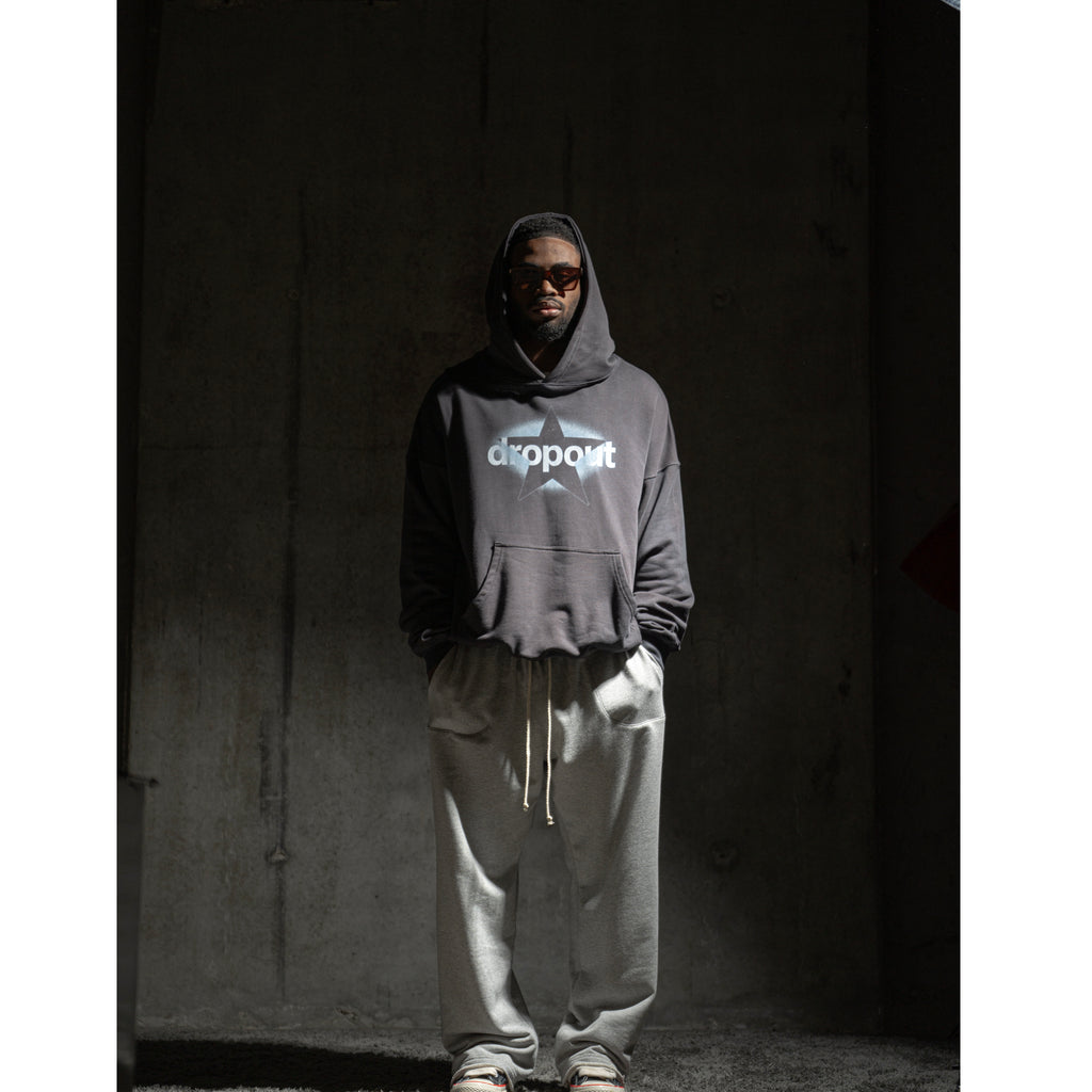 Oversized Hoodie – Charcoal Wash