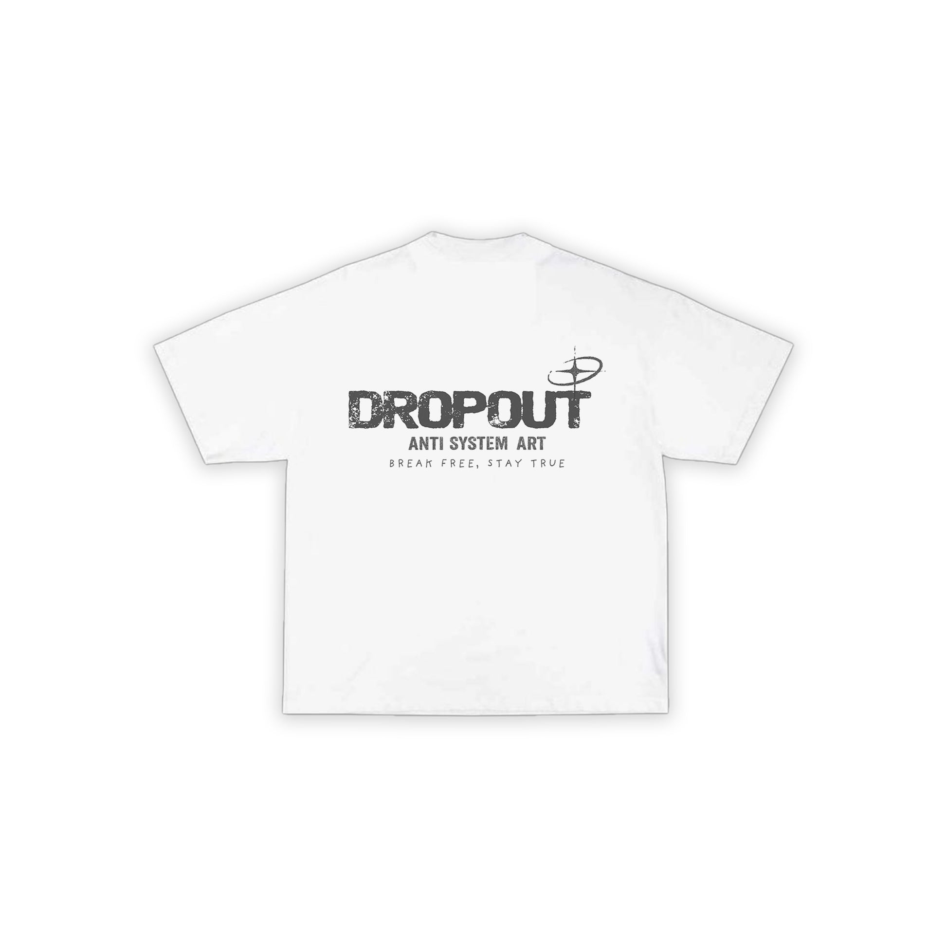 BASIX WHITE OVERSIZE LOGO TEE
