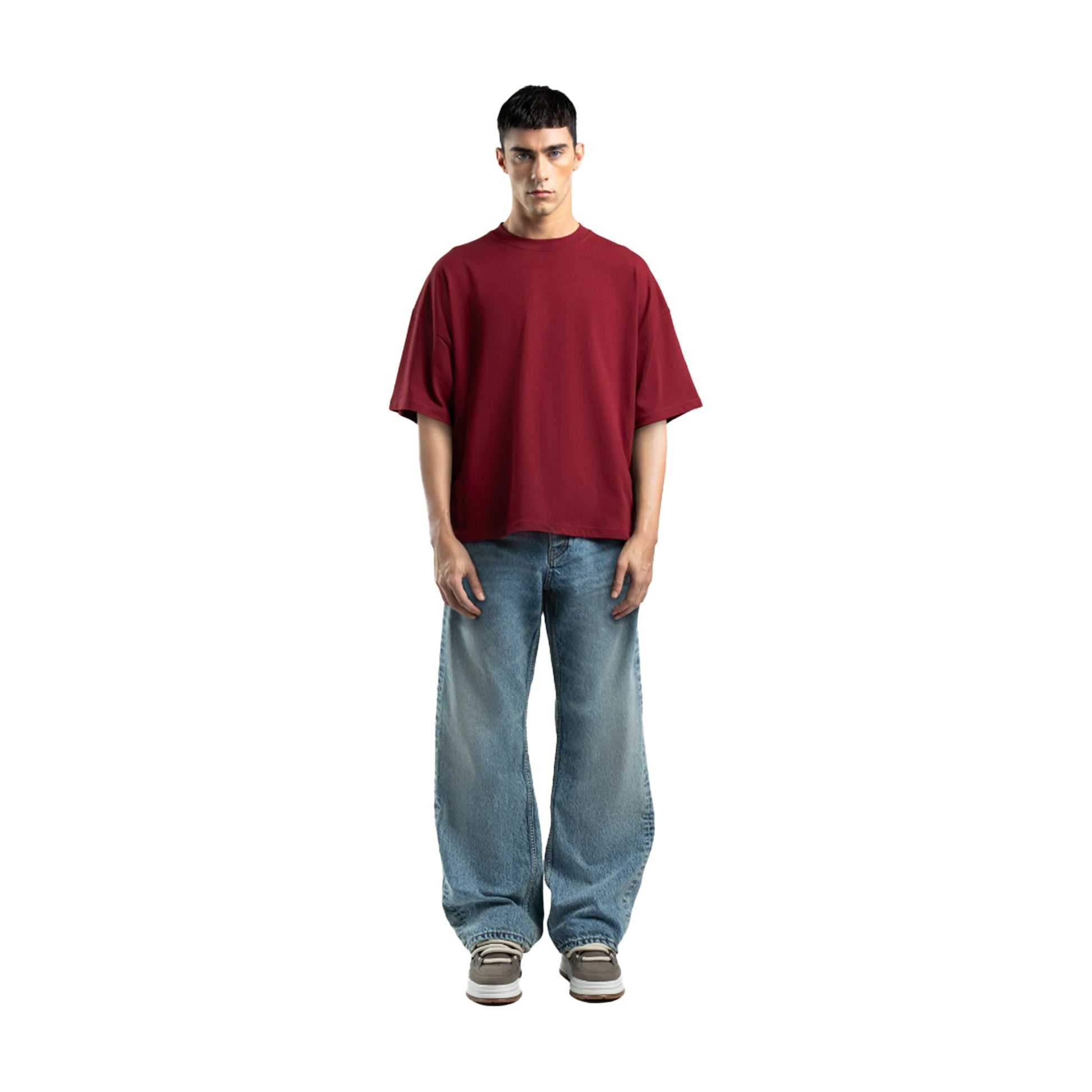 Faded wash Blue Loose Fit Jeans