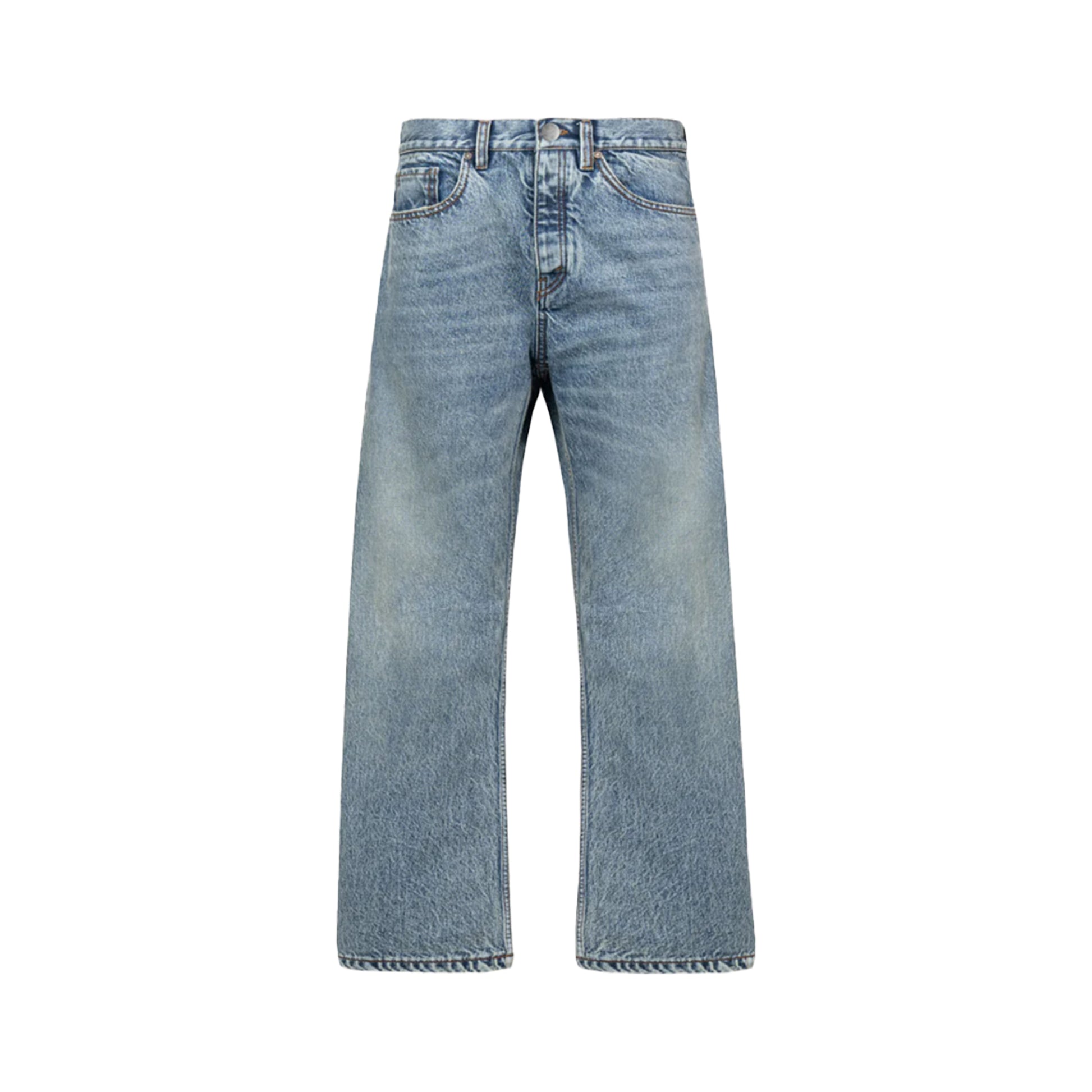 Faded wash Blue Loose Fit Jeans