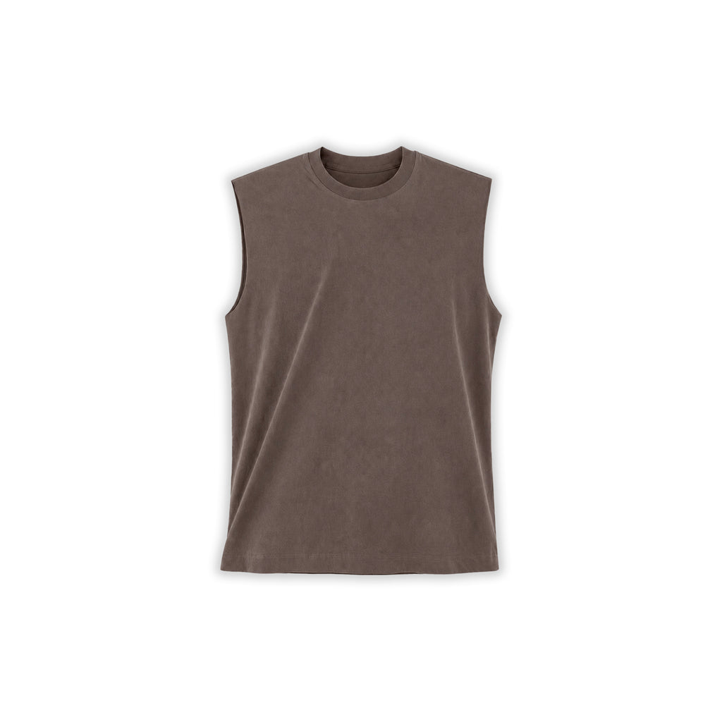 CORE OVERSIZED TANK — WASH BROWN