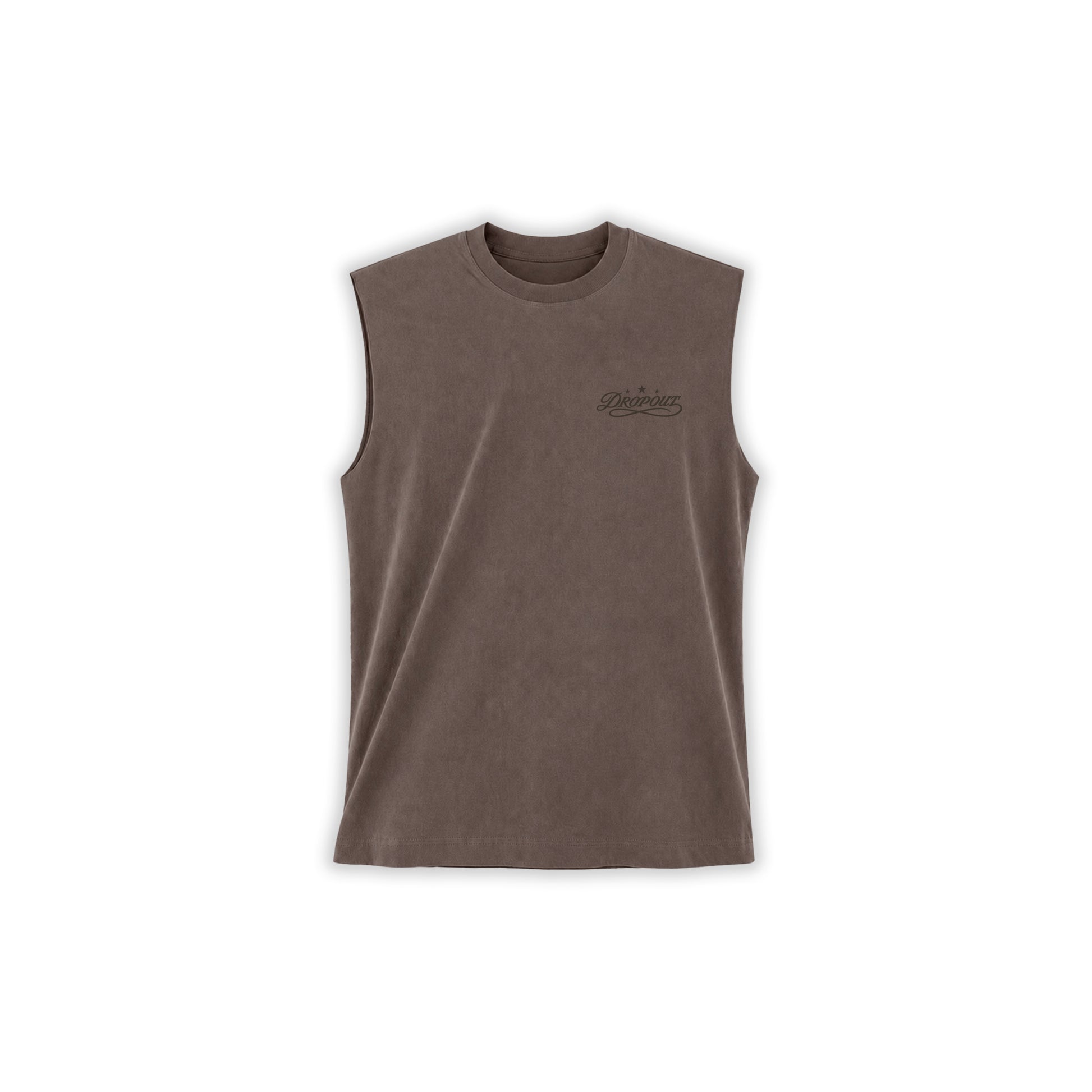 BROWN WASH OVERSIZED TANK - CLASSIC LOGO