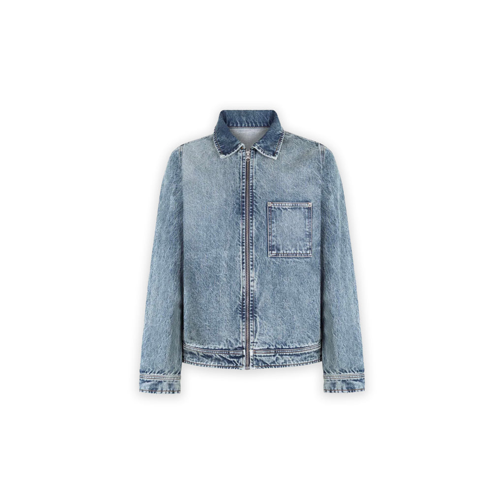 Faded  Blue Boxy Denim Jacket
