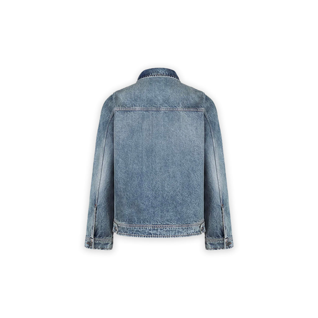 Faded  Blue Boxy Denim Jacket
