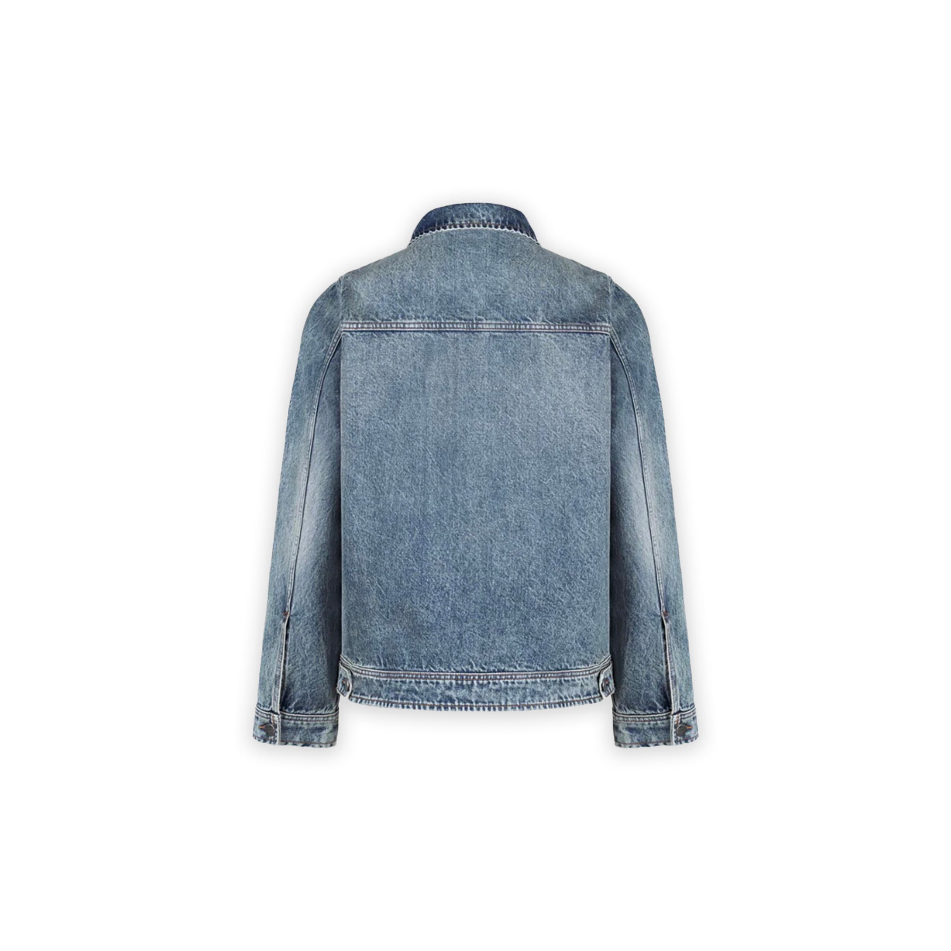 Faded  Blue Boxy Denim Jacket