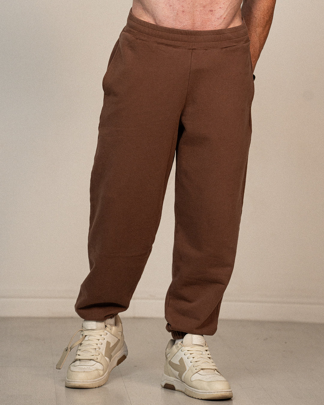 VINTAGE BROWN FRENCH TERRY RELAXED SWEATPANTS