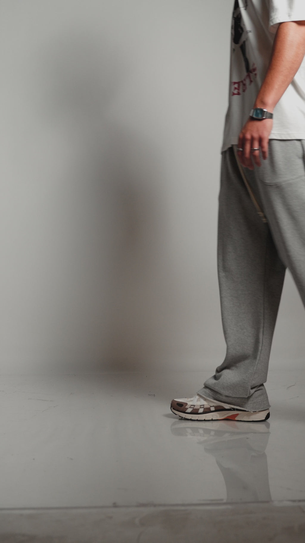 Wide Leg Sweatpants – Grey Melange