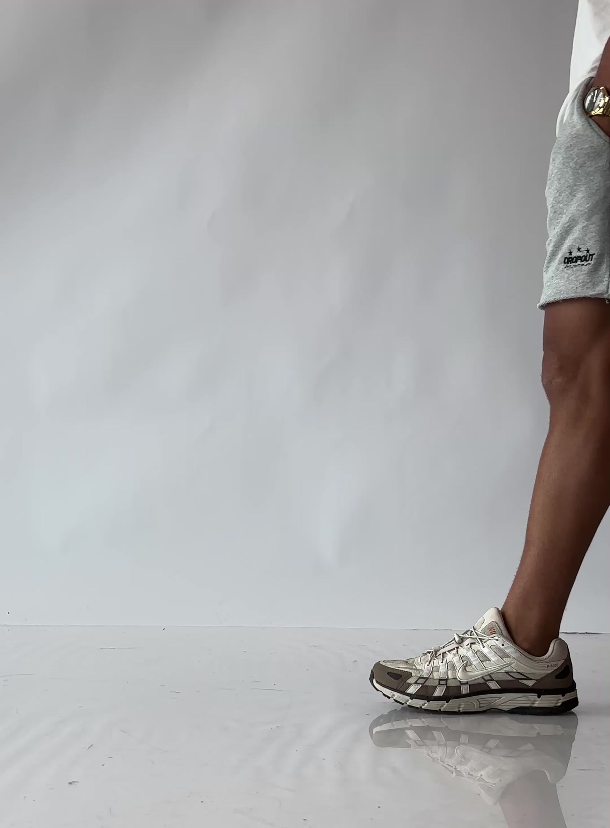 Wide Sweat Shorts – Grey Melange