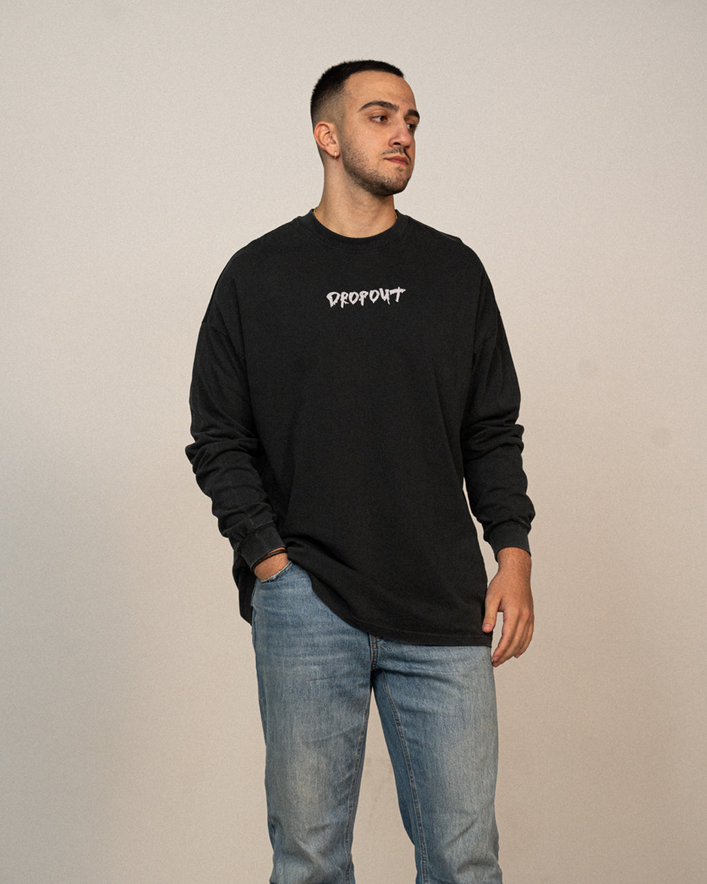 LONG SLEEVE ROSES AND FLAME TEE