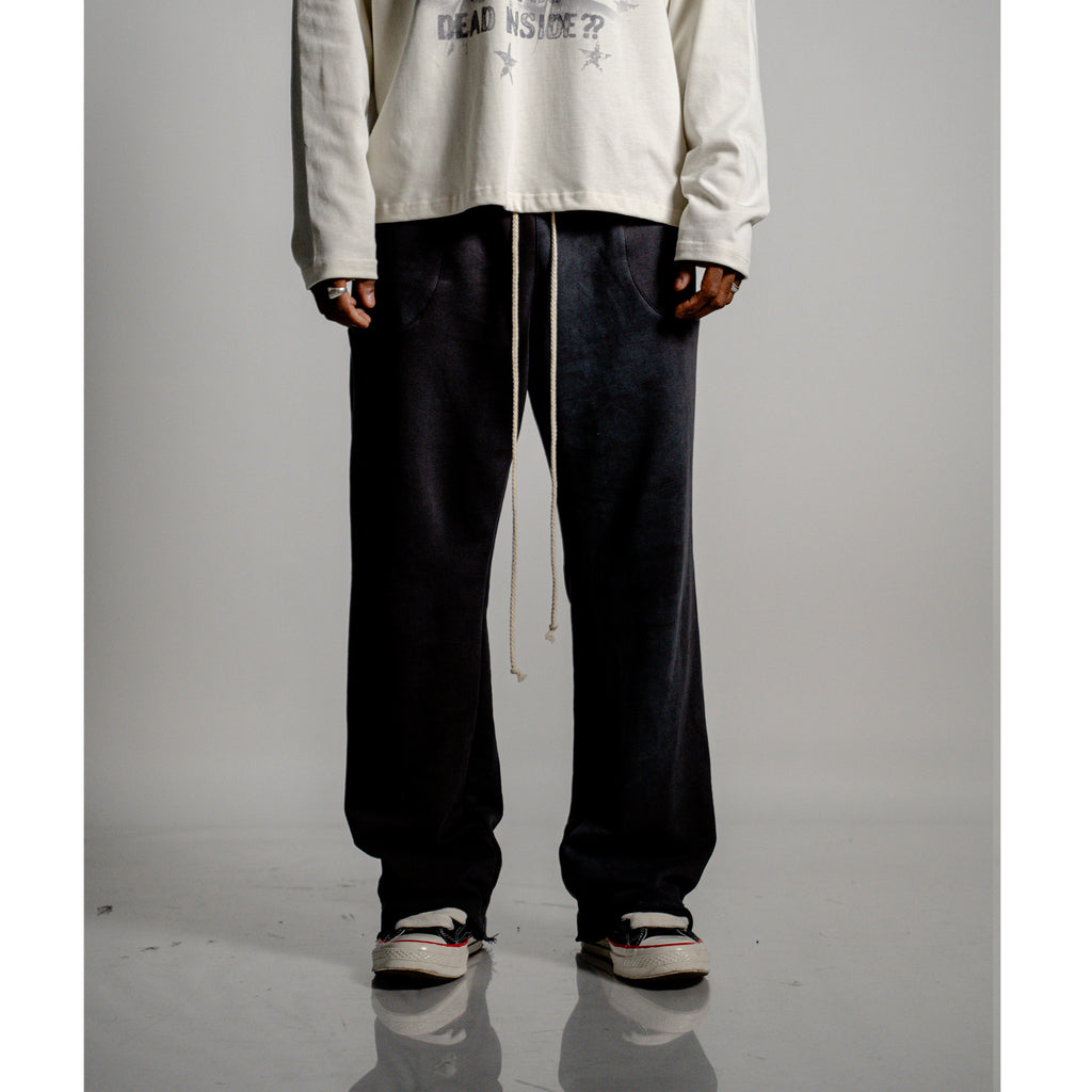 Wide Leg Sweatpants – Charcoal Wash