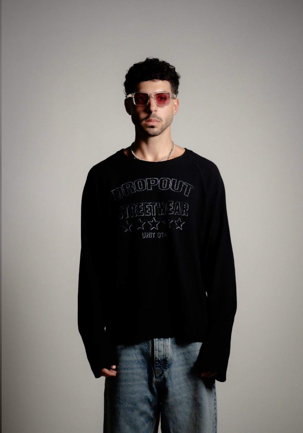 Waffle Long Sleeve – Black