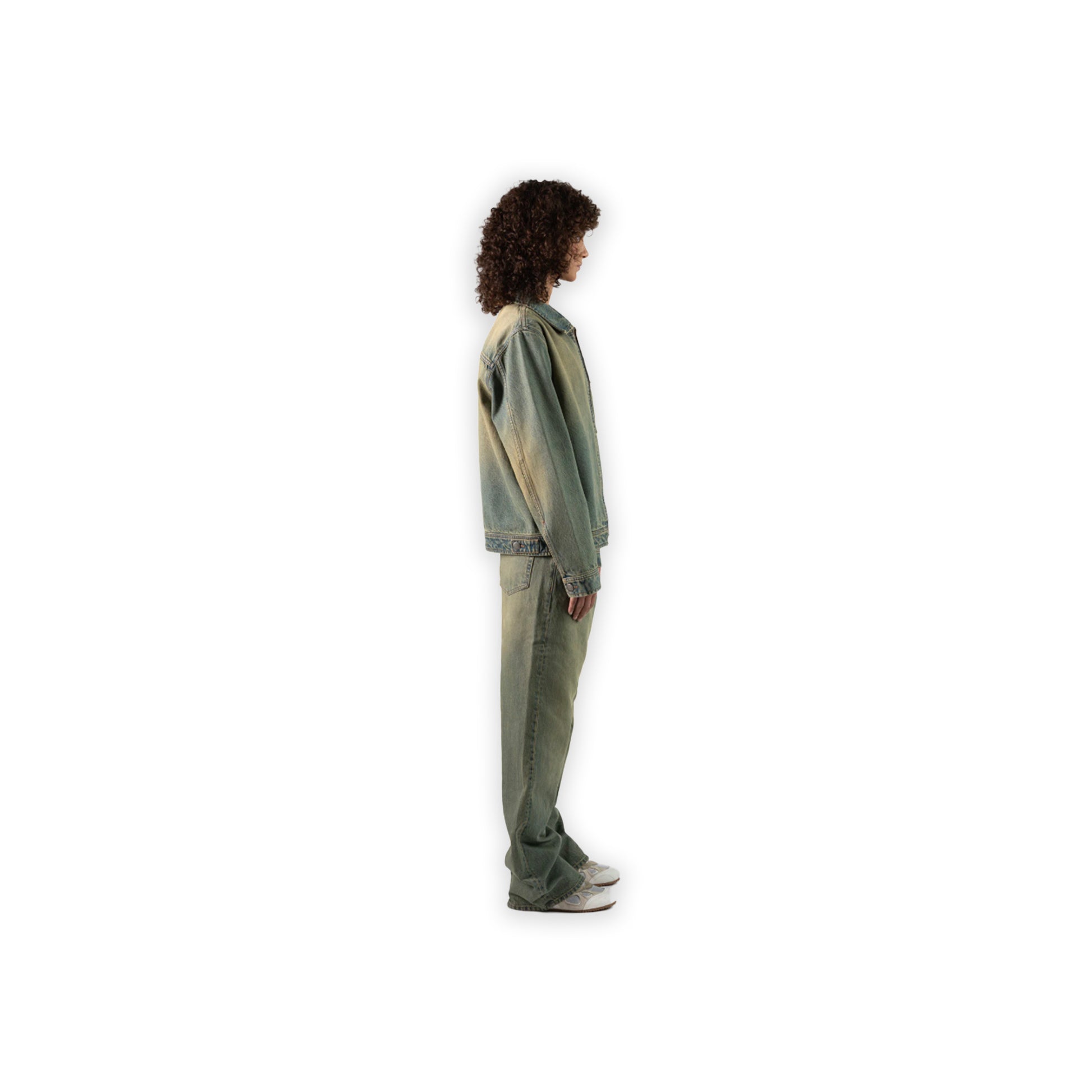 Faded Burn Light Blue Boxy Denim Jacket