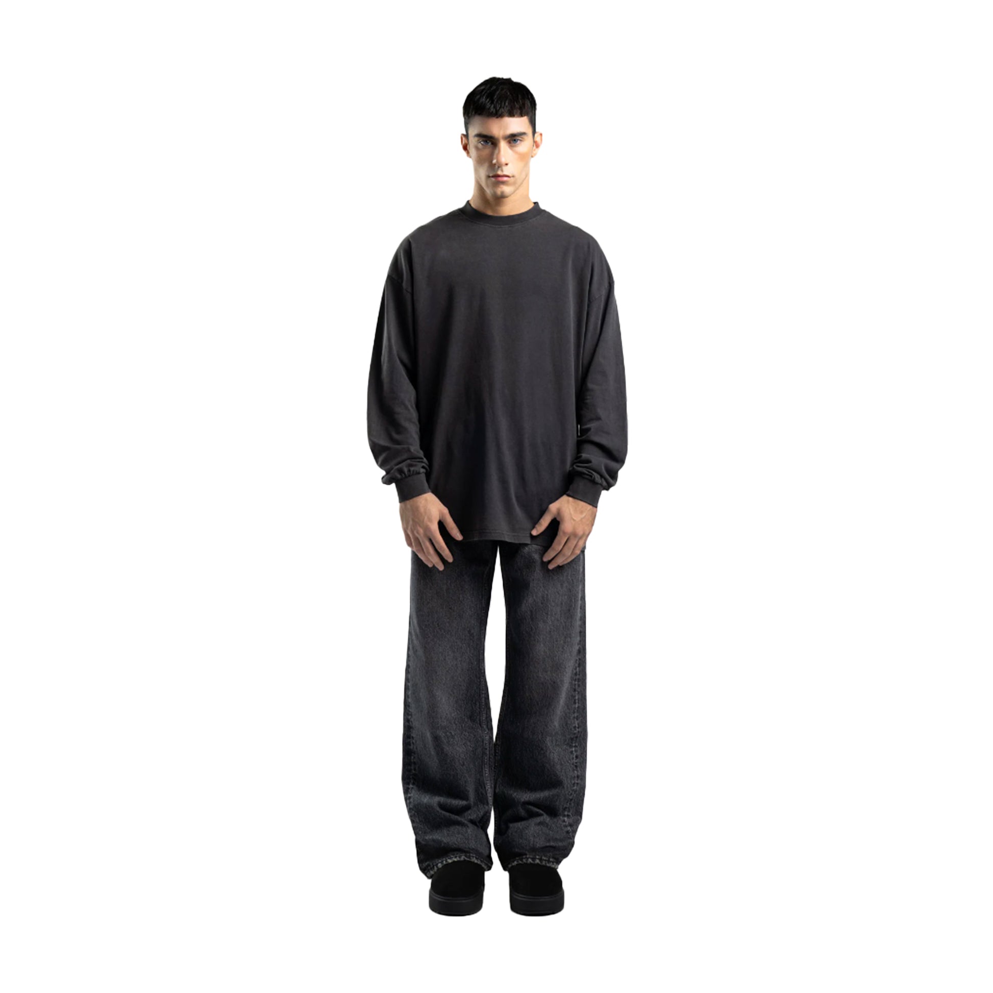 Faded wash Black Loose Fit Jeans